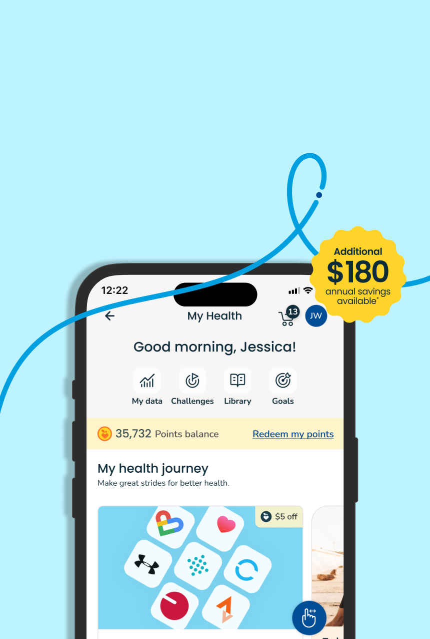 Save up to $180 on groceries anually*